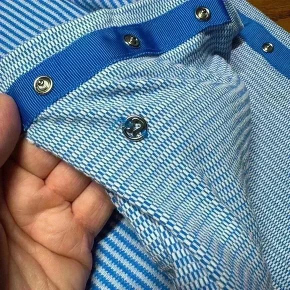 Lululemon Vinyasa Wrap Scarf Blue White Stripe - Picture 2 of 2